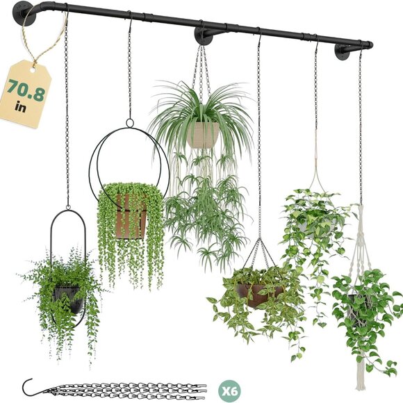 Plant Hanger Indoor with 6 Hanging Chains Hanging Planters for Indoor Plants Han - Picture 1 of 6